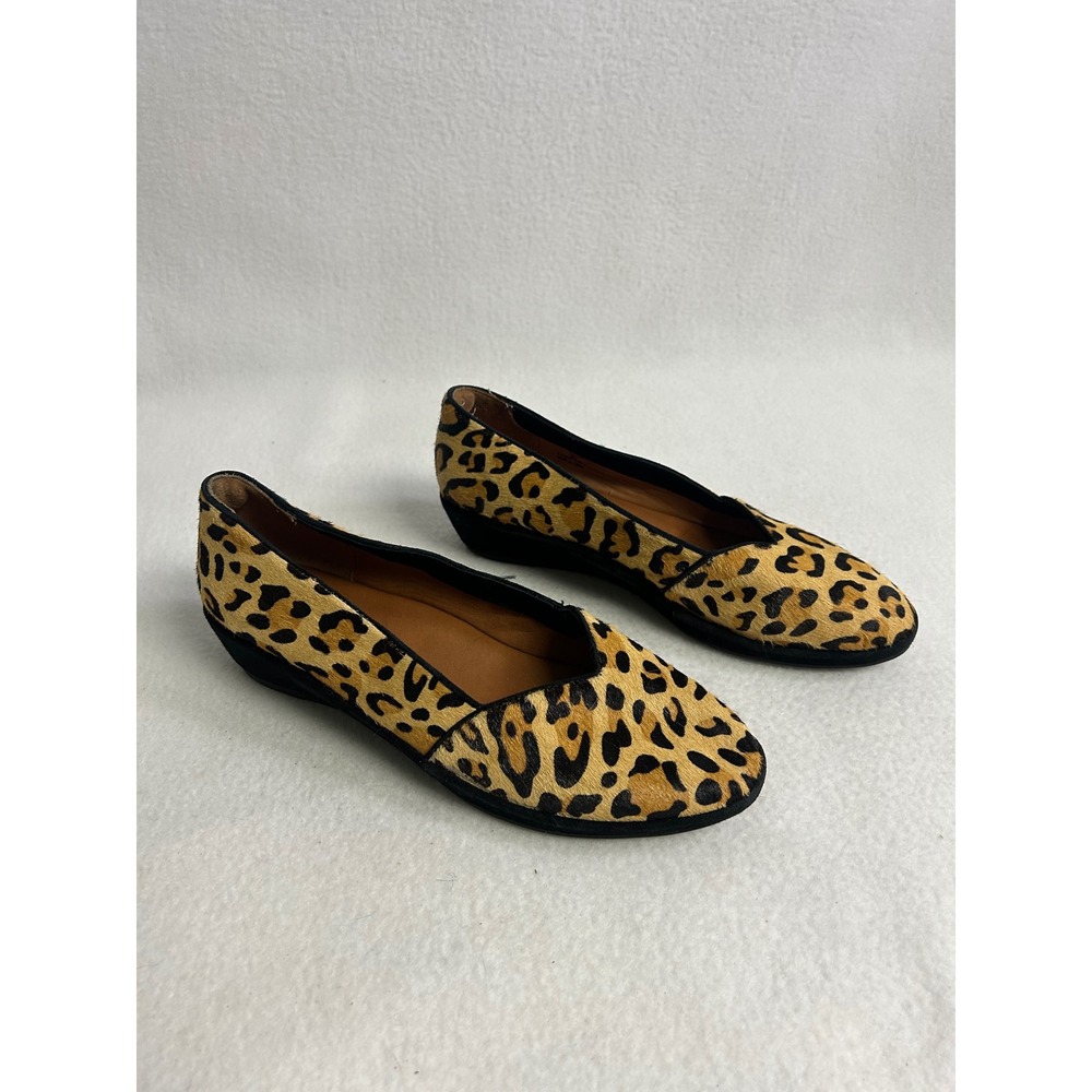 Mob Wife Indie Sleaze L'Amour Des Pieds Womens 8M Leopard Calf Hair Bracey Wedge